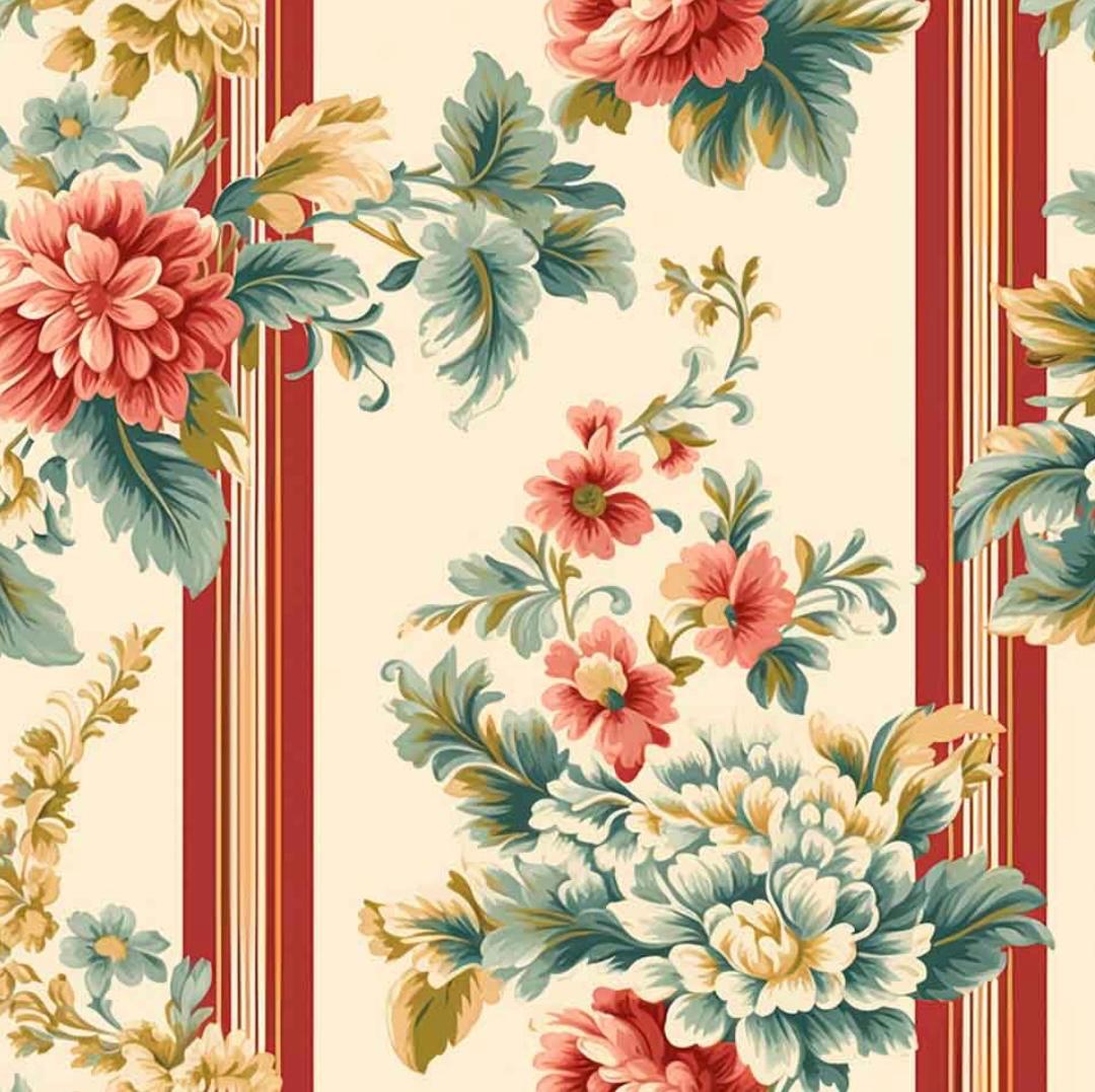 TRICOLINE FLORAL LISTRADO