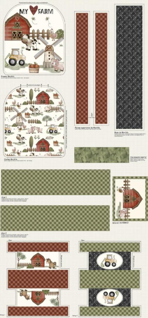 TRICOLINE PAINEL MOCHILA INFANTIL FAZENDINHA