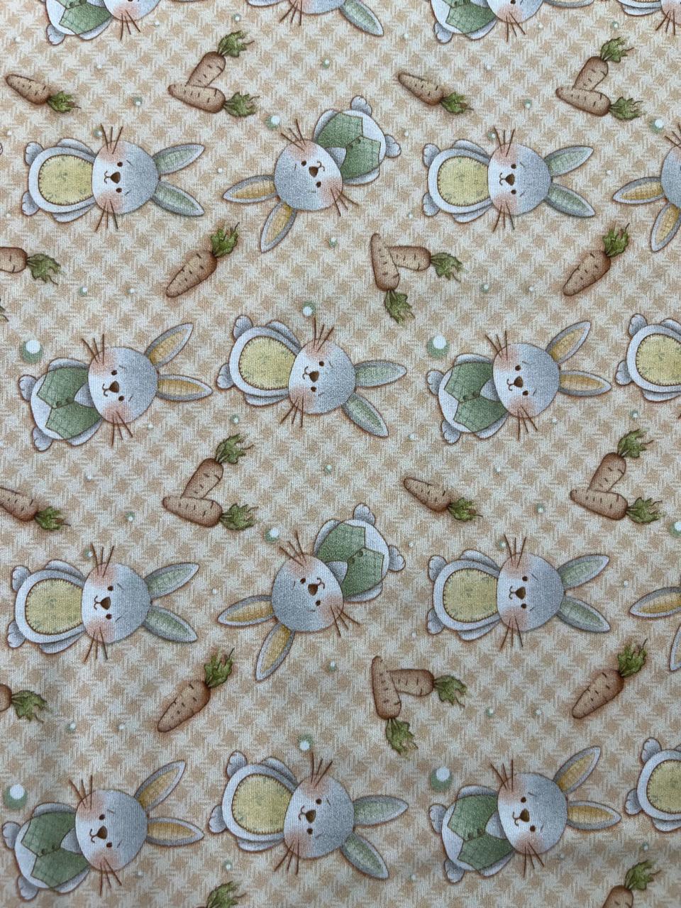 TRICOLINE MINI COELHINHOS FUNDO LARANJA