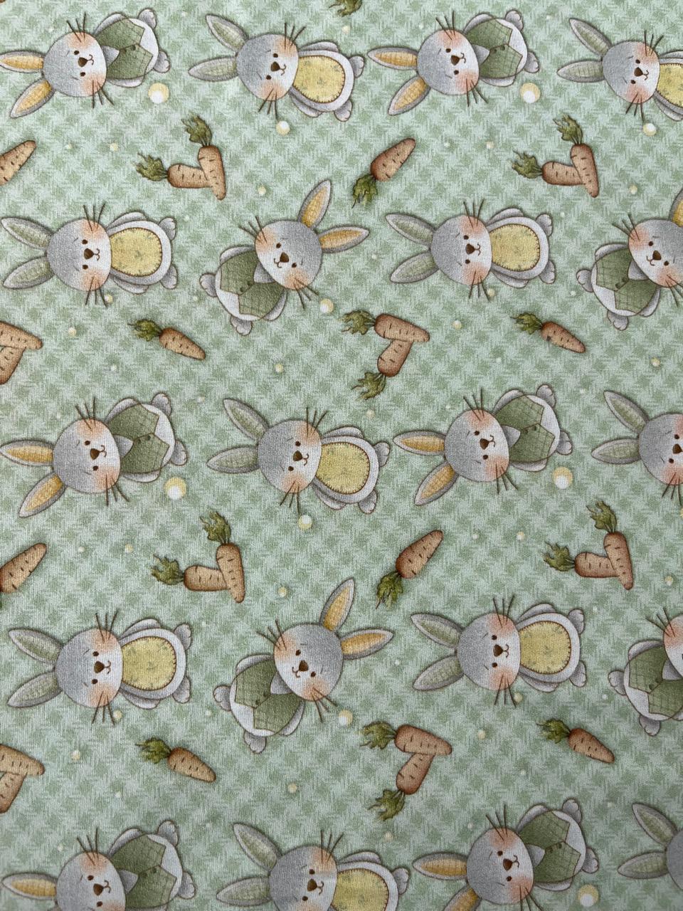 TRICOLINE MINI COELHINHOS FUNDO VERDE