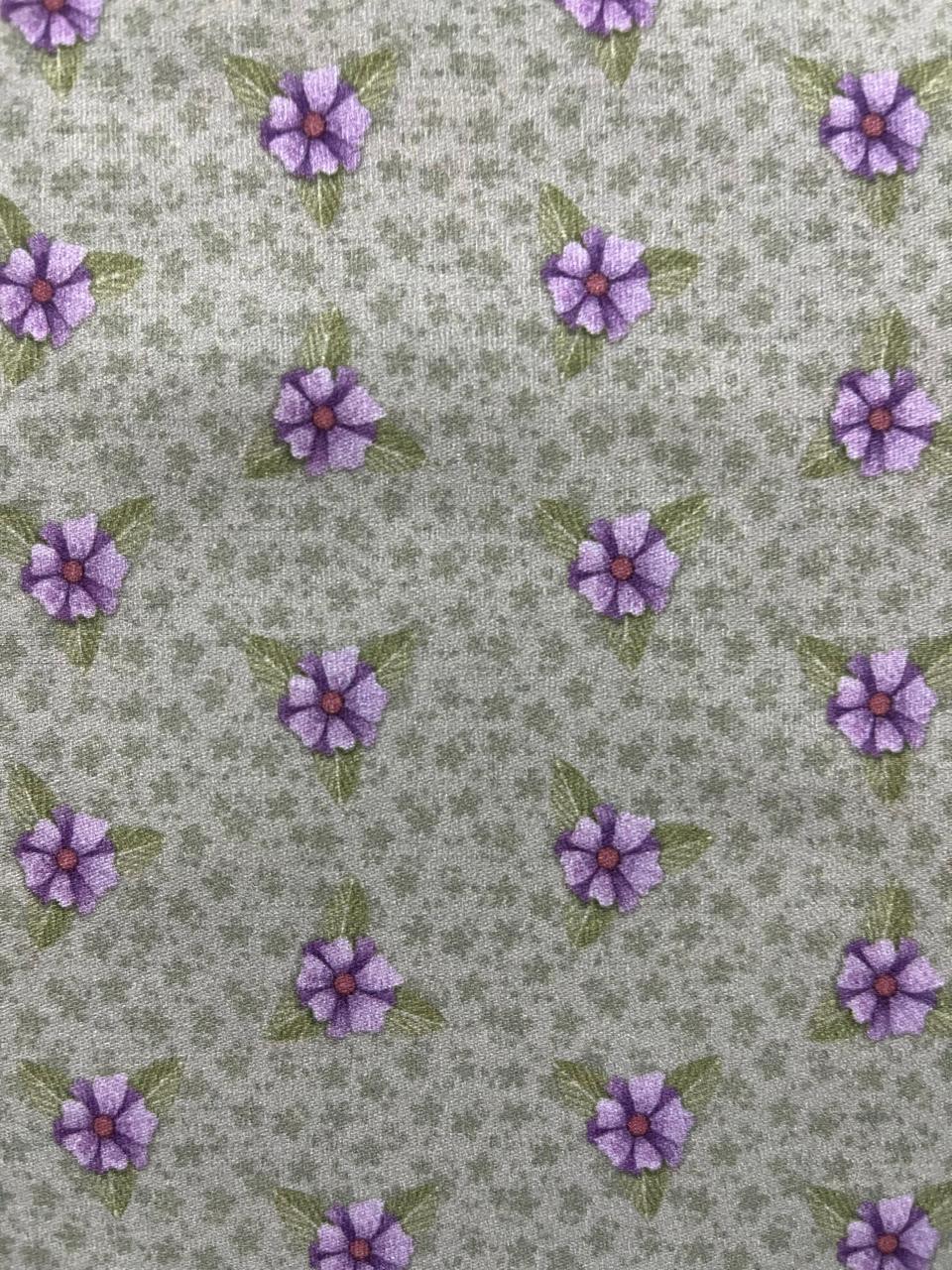 TRICOLINE MINI FLORAL PASSARINHOS FUNDO VERDE