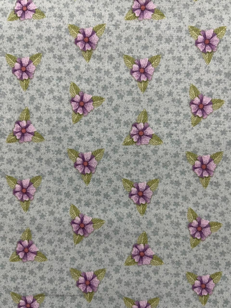 TRICOLINE MINI FLORAL PASSARINHOS FUNDO AZUL